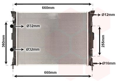 VAN WEZEL Radiaator,mootorijahutus 43002308